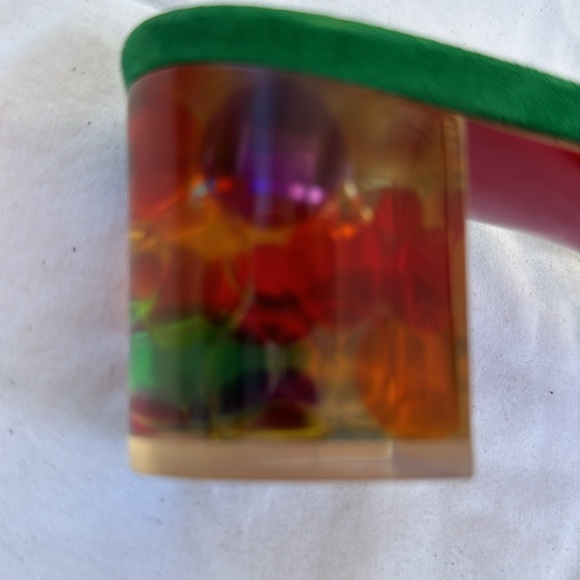 NEW!  Louboutin Clear Block Heel Sandal - Picture 6 of 8